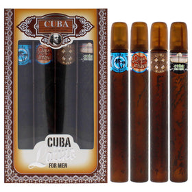 Cuba Latino gift set box front showing four EDTs for men