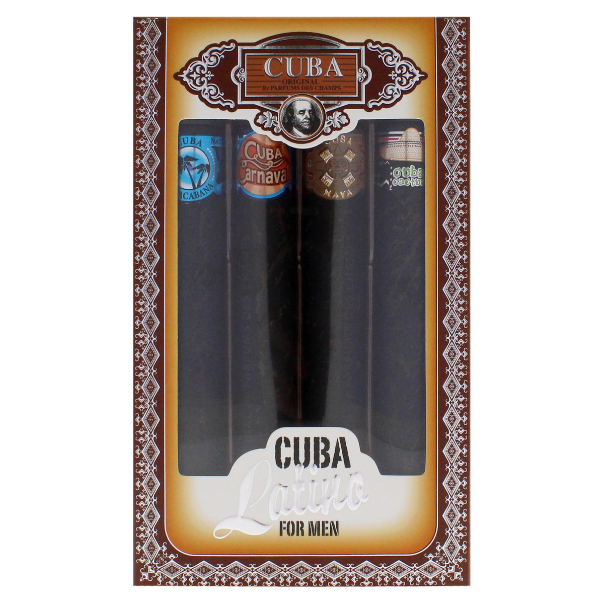 Cuba Latino Maya EDT bottle offers warm daytime vibes