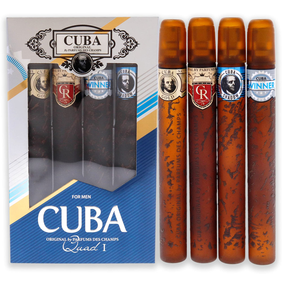 Cuba men's variety gift set fragrances front view showing premium packaging and gift-ready appeal.