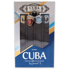 Cuba men's variety gift set fragrances in use demonstrates daily freshness for casual wear.