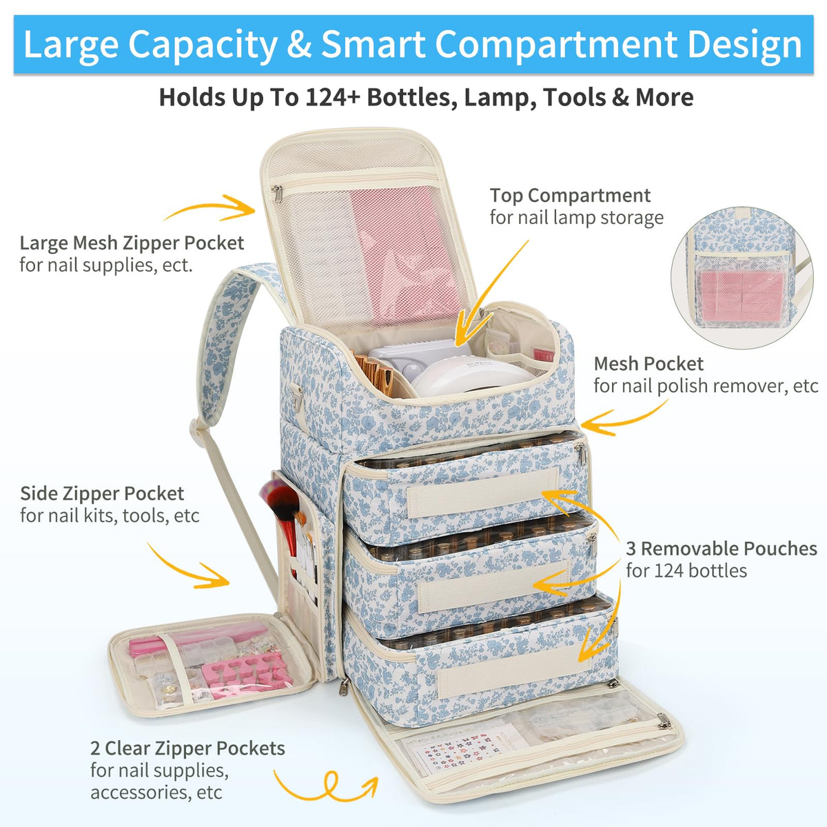 CUBETASTIC 124-bottle capacity slots design supports large collections while staying portable.