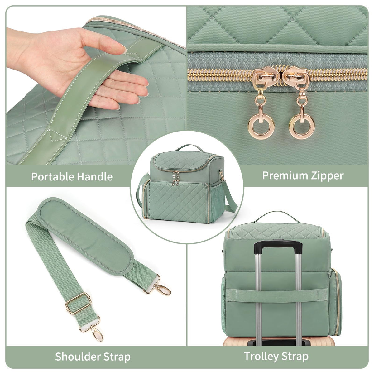 Cubetastic green organizer showcases stylish storage for nails at home or studio.