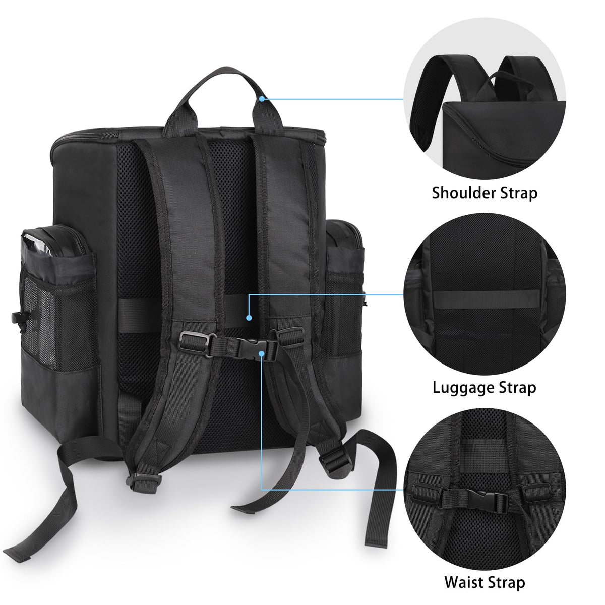 CUBETASTIC backpack front zipper compartment keeps supplies within easy reach.