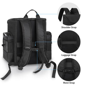 CUBETASTIC backpack front zipper compartment keeps supplies within easy reach.