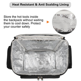 CUBETASTIC travel backpack side pockets for quick-access tools during appointments.