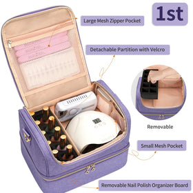 CUBETASTIC case open to reveal organized bottle slots and tools.