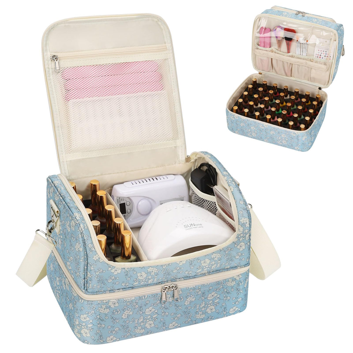 Cubetastic nail polish organizer front view showing accessible bottle slots.