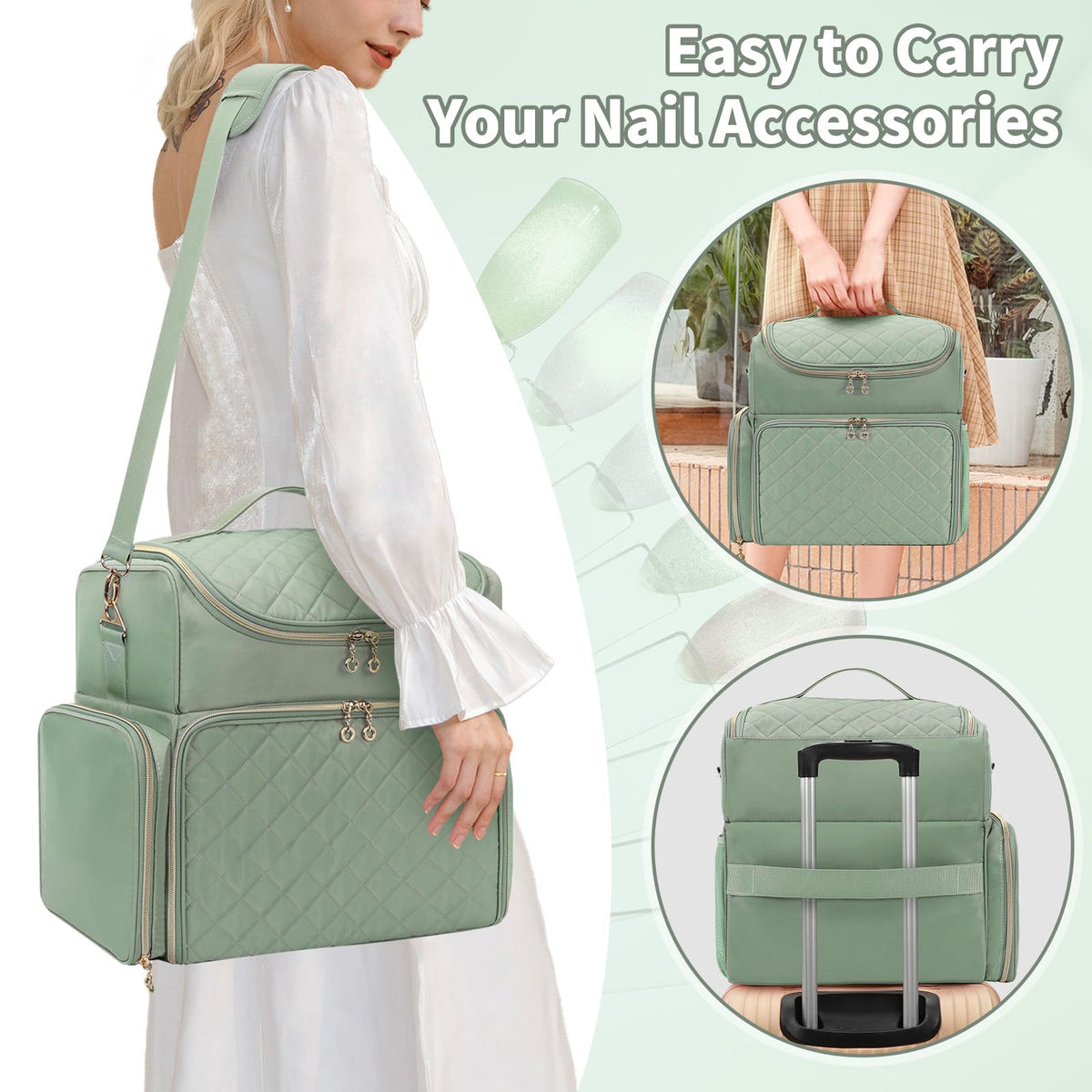 Cubetastic upper layer with mesh pocket holds accessories for quick access.