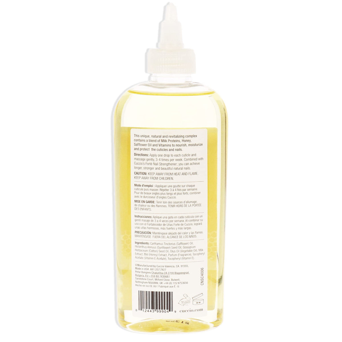 Cuccio Naturale Revitalizing Cuticle Oil applied to cuticles for overnight hydration and shine.