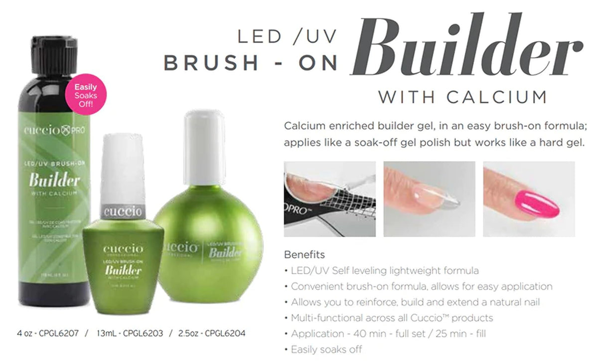 Cuccio Pro clear finish remains chip-resistant and brilliant during wear.