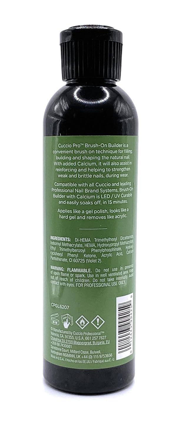 Cuccio Pro Builder Gel cures under LED or UV for versatile professional use.