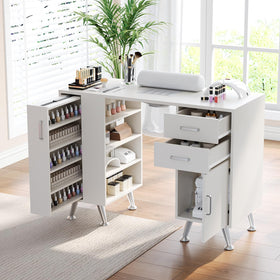 CuisinSmart 42-inch manicure table with dust collector keeps the work area clean.