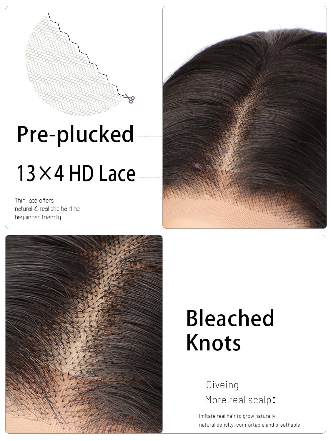 Cuiud chocolate brown lace front wig back view shows fullness