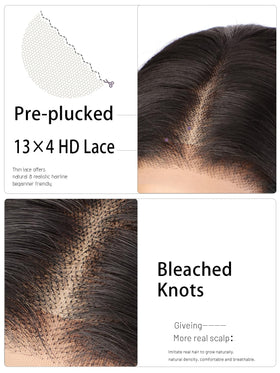 Cuiud chocolate brown lace front wig back view shows fullness