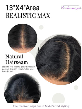 Cuiud Skunk Stripe Wig cap construction with adjustable straps ensures secure fit.