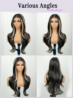 Cuiud Skunk Stripe Wig edge melt for invisible hairline under daily wear.