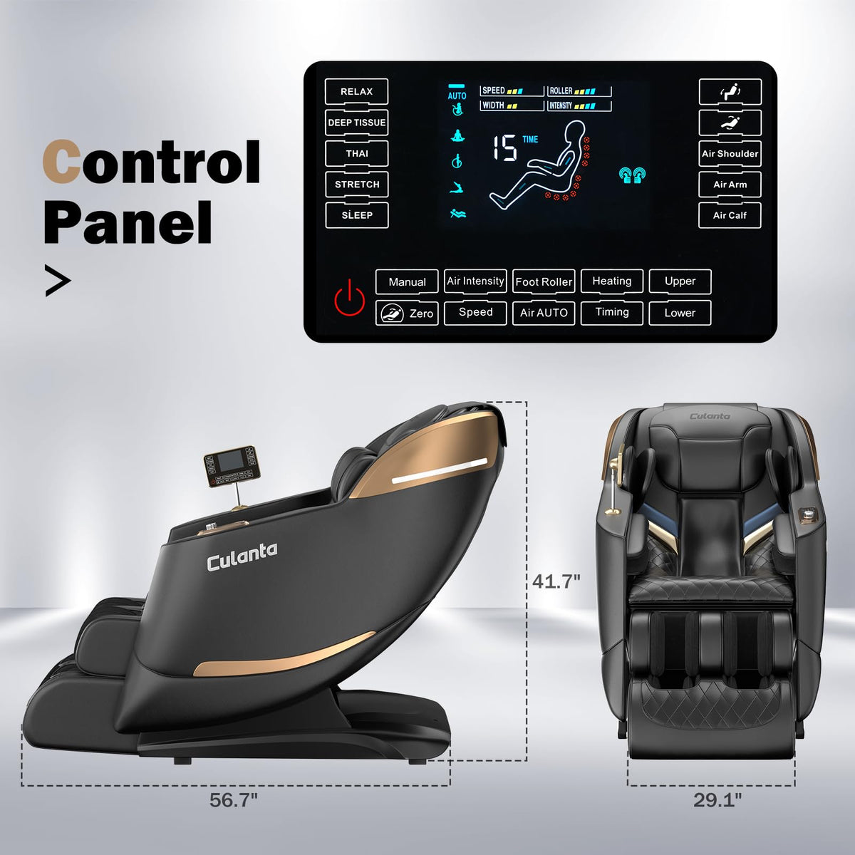 Culanta U1-Black showcases zero gravity mode for weightless comfort