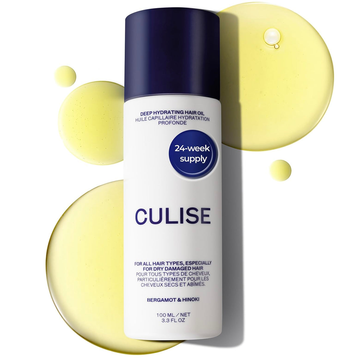 CULISE Korean Hair Oil pack shot showcasing the glossy bottle for salon-like shine.