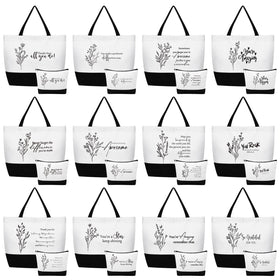 Cunno 24-piece thank you gifts set with floral canvas bags, ready for gifting.
