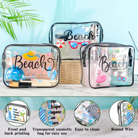 Cunno clear makeup bag with cheer pattern is ideal for quick access during events.