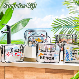 Cunno clear makeup bag multipack display highlights versatile travel and daily use.