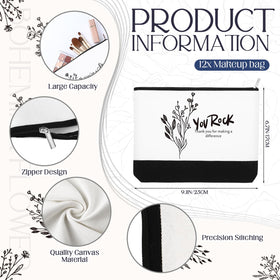 Cunno compact makeup pouch sized 9x6x1.6 inches for cosmetics.