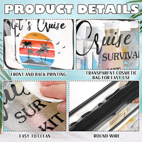 Cunno Cruise clear pouch in waterproof PVC protects contents.