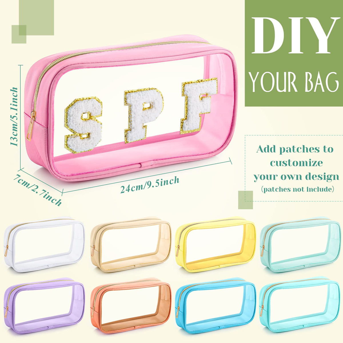 Cunno large-capacity nylon travel pouch fits toothbrush, shampoo, and cosmetics.