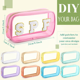 Cunno large-capacity nylon travel pouch fits toothbrush, shampoo, and cosmetics.
