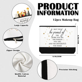 Cunno compact makeup pouch 9x6 inches, travel friendly.