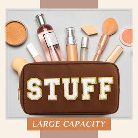 Cunno travel-compact brown makeup bag ideal for trips