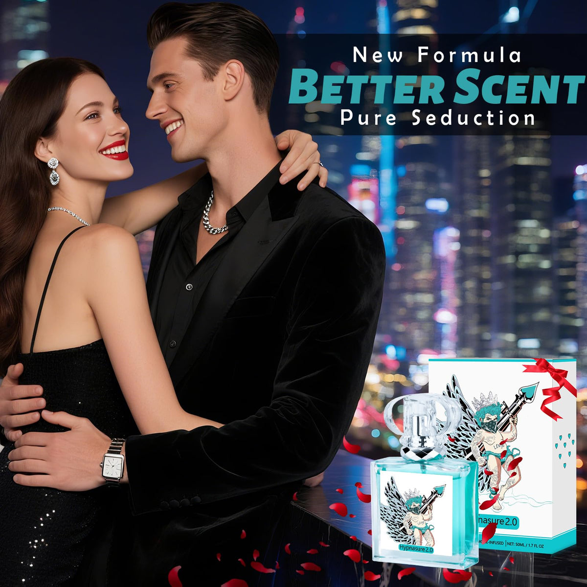 Cupidaura Hypnasure 2.0 packaging emphasizing gift-ready, travel-friendly 50 ml bottle.