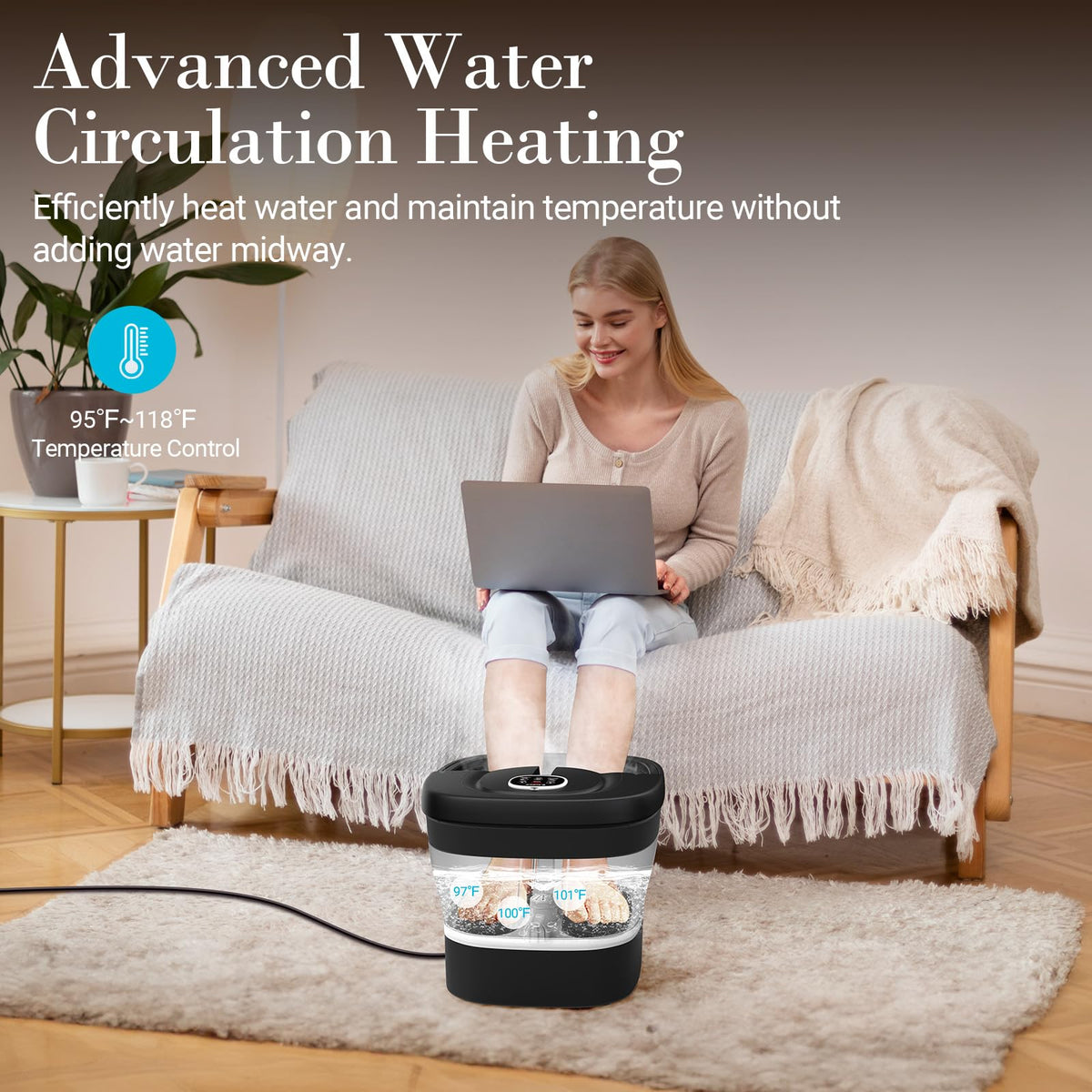 CuPiLo Foot Spa Bath Massager massage balls deliver soothing Shiatsu on the soles
