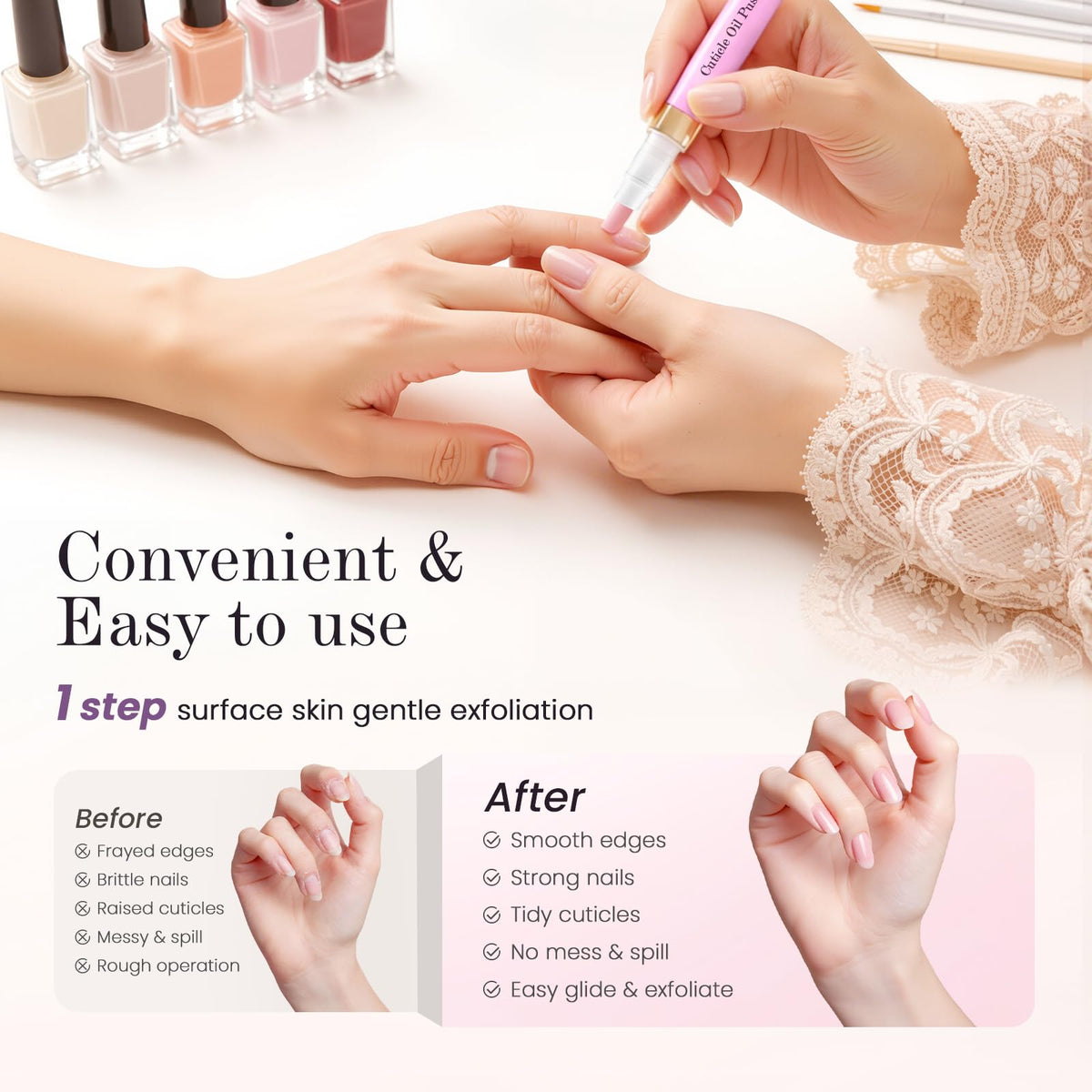 Cupofpet 2 in 1 formula for hangnails and dry nails, on-the-go.