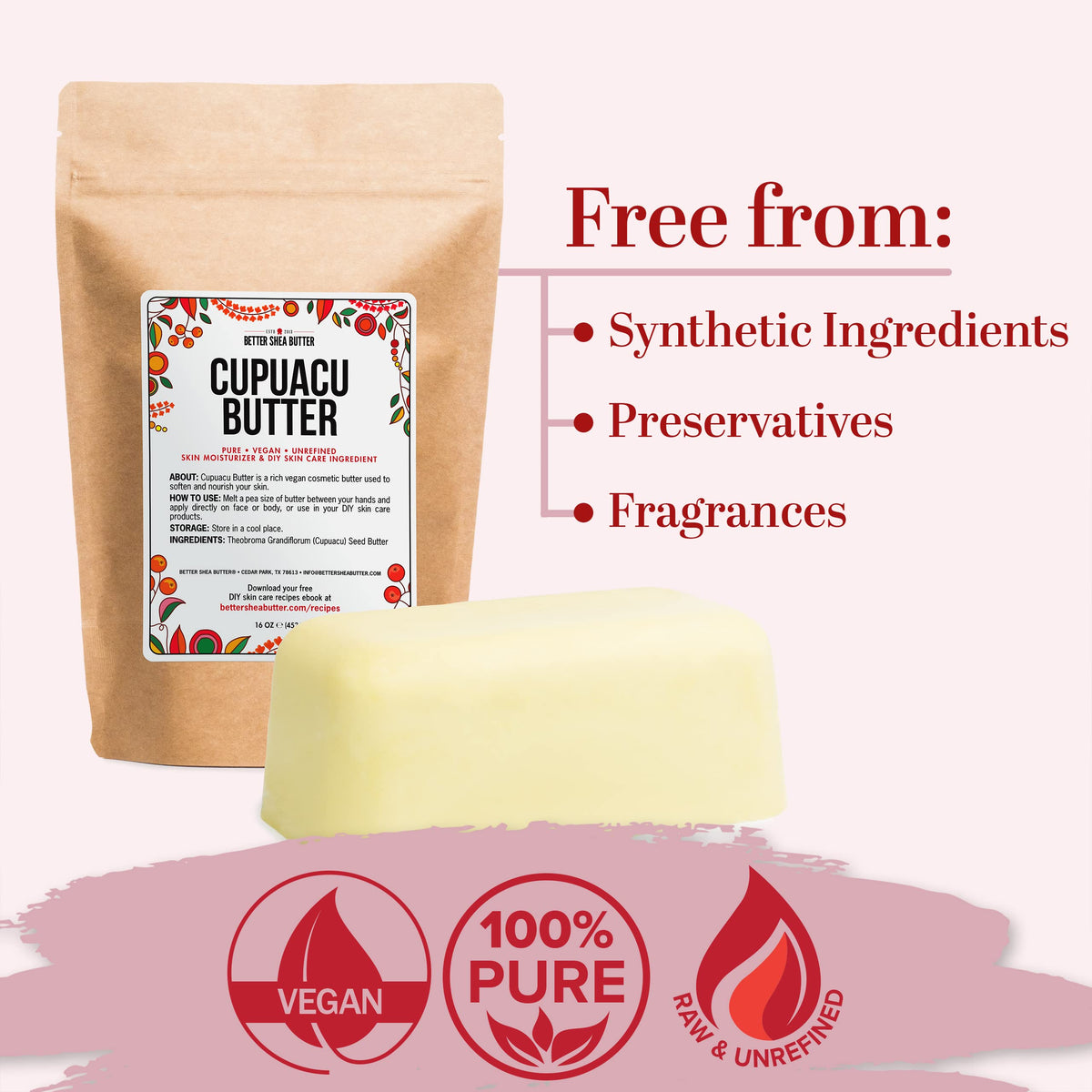 Cupuaçu Butter scent close-up conveys subtle chocolate aroma.