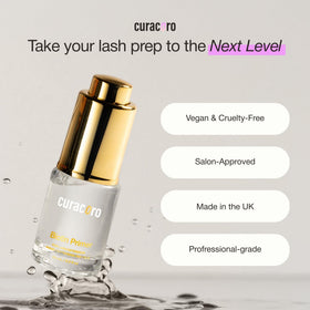 CURACORO Biotin Lash Primer brush for smooth, precise root-to-tip application