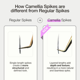 CURACORO Camellia lashes are versatile for spikes and soft volume looks.
