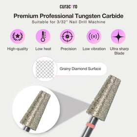 Curacoro diamond coating detail demonstrates durability for smooth shaping.