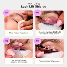 CURACORO lash lift pads easy to clean with saline rinse