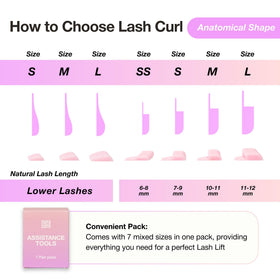 Curacoro lash lift rods suitable for professional salons and home use.