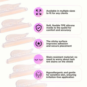 CURACORO lash lift rods 5–13mm range for natural to dramatic lift