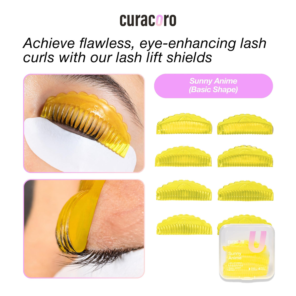 CURACORO Lash Lift Shield XL-2 provides long-lasting silicone performance.