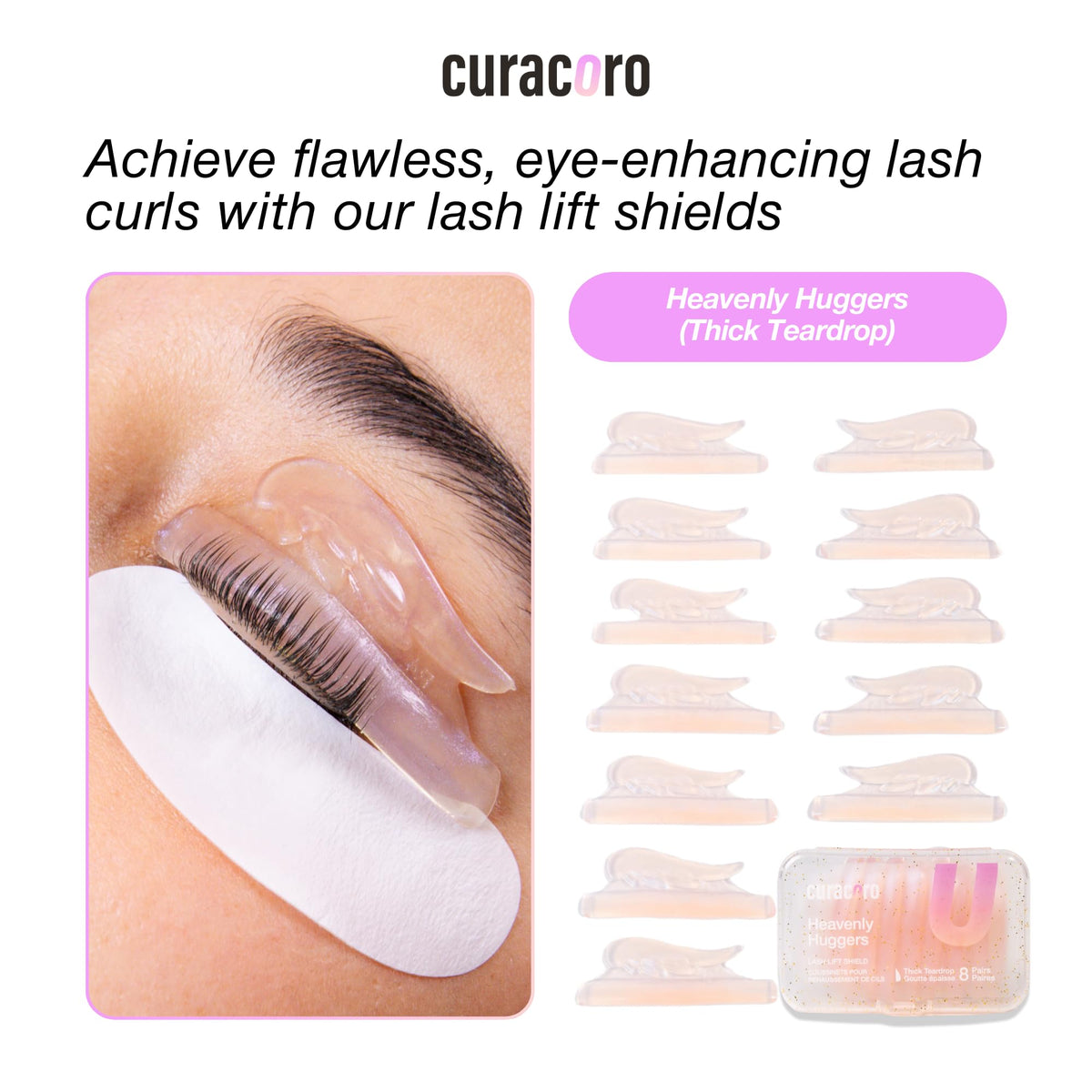 CURACORO lash lift tools pair with others for enhanced control