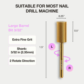 Curacoro precision-engineered drill bit for controlled nail enhancements