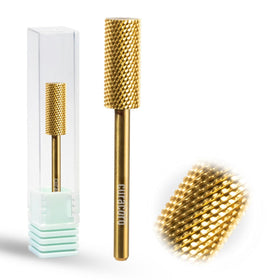 CURACORO small-barrel carbide nail drill bit in fine grit for precise gel polish removal