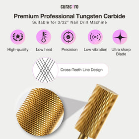 Curacoro smooth-top carbide bit delivers precise polishing with minimal heat buildup