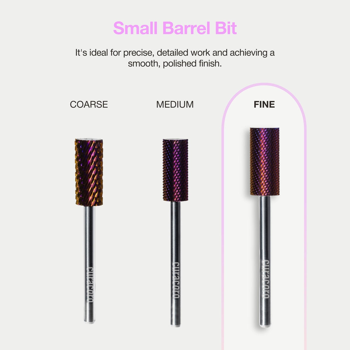 Curacoro bits in a salon setting for professional manicures.