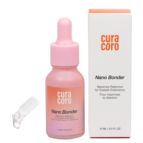 Curacoro Nano Lash Bonder demonstrates fast-drying action for lash extensions.