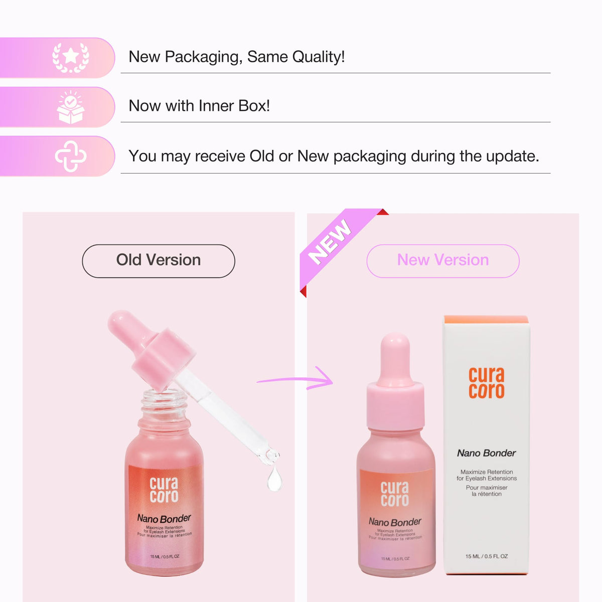 Curacoro Nano Lash Bonder creates a waterproof seal on lashes.