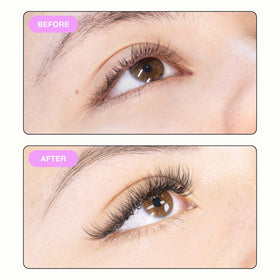 Curacoro Pro-made fan design on lashes for even separation.